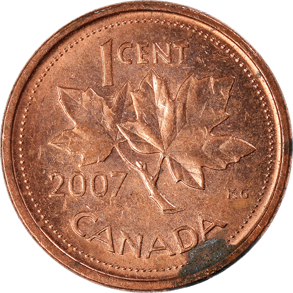 Moneda, Canadá, Cent, 2007