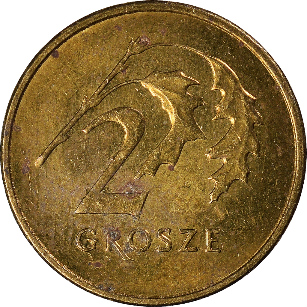 Moneda, Polonia, 2 Grosze, 2005