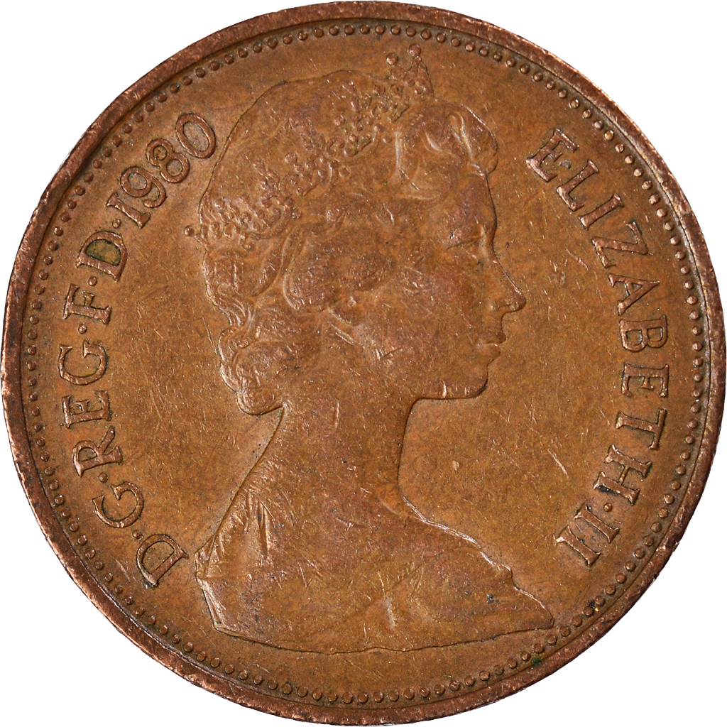 Moneda, Gran Bretaña, 2 New Pence, 1980