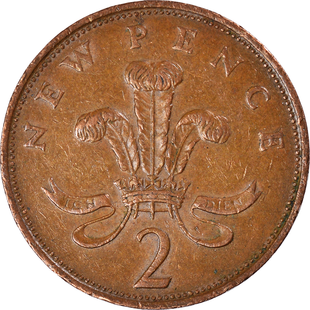 Moneda, Gran Bretaña, 2 New Pence, 1980