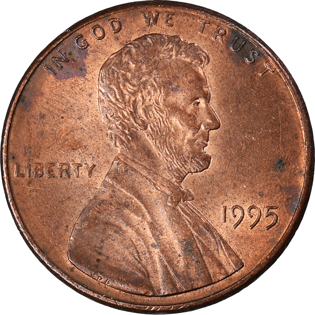 Moneda, Estados Unidos, Cent, 1995
