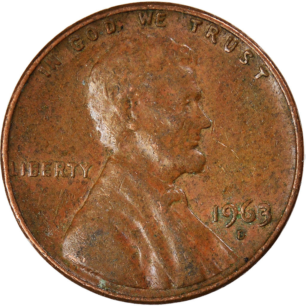 Moneda, Estados Unidos, Cent, 1963