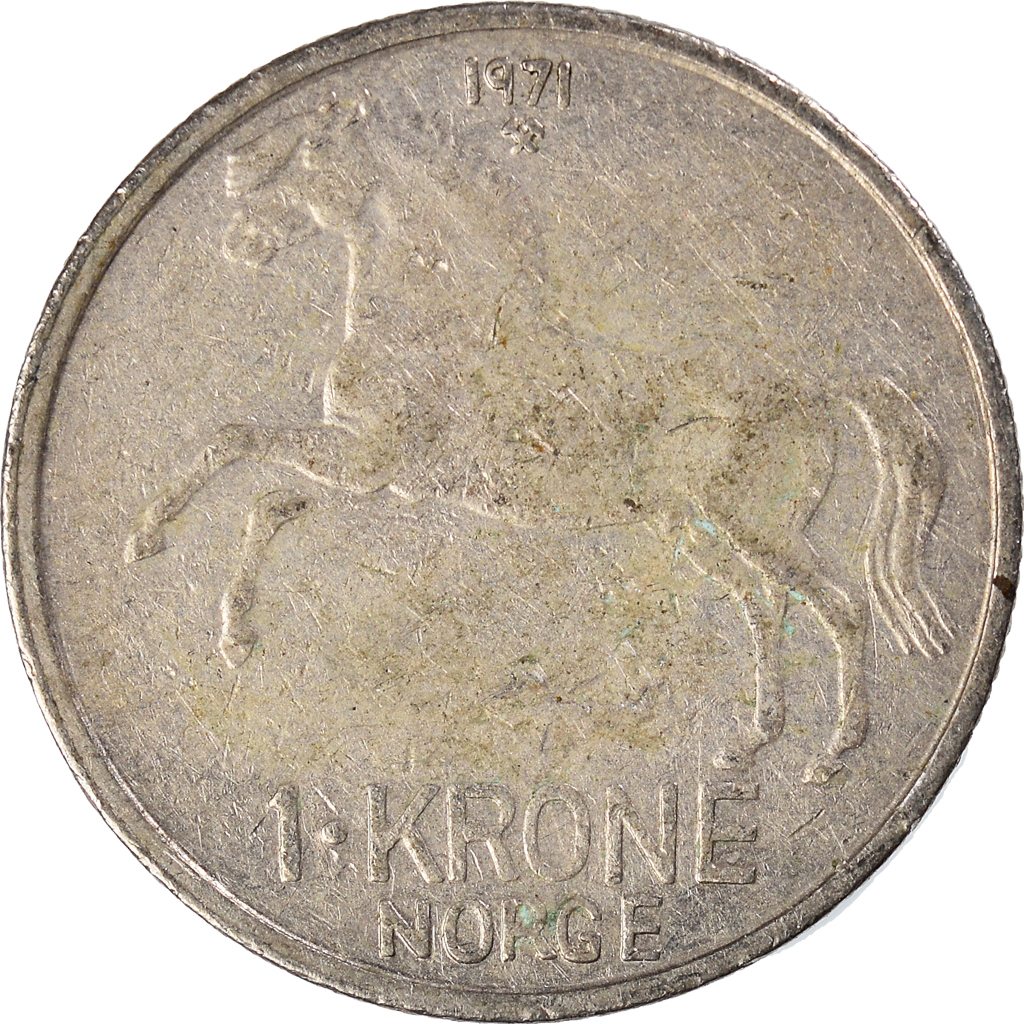 Moneda, Noruega, Krone, 1971