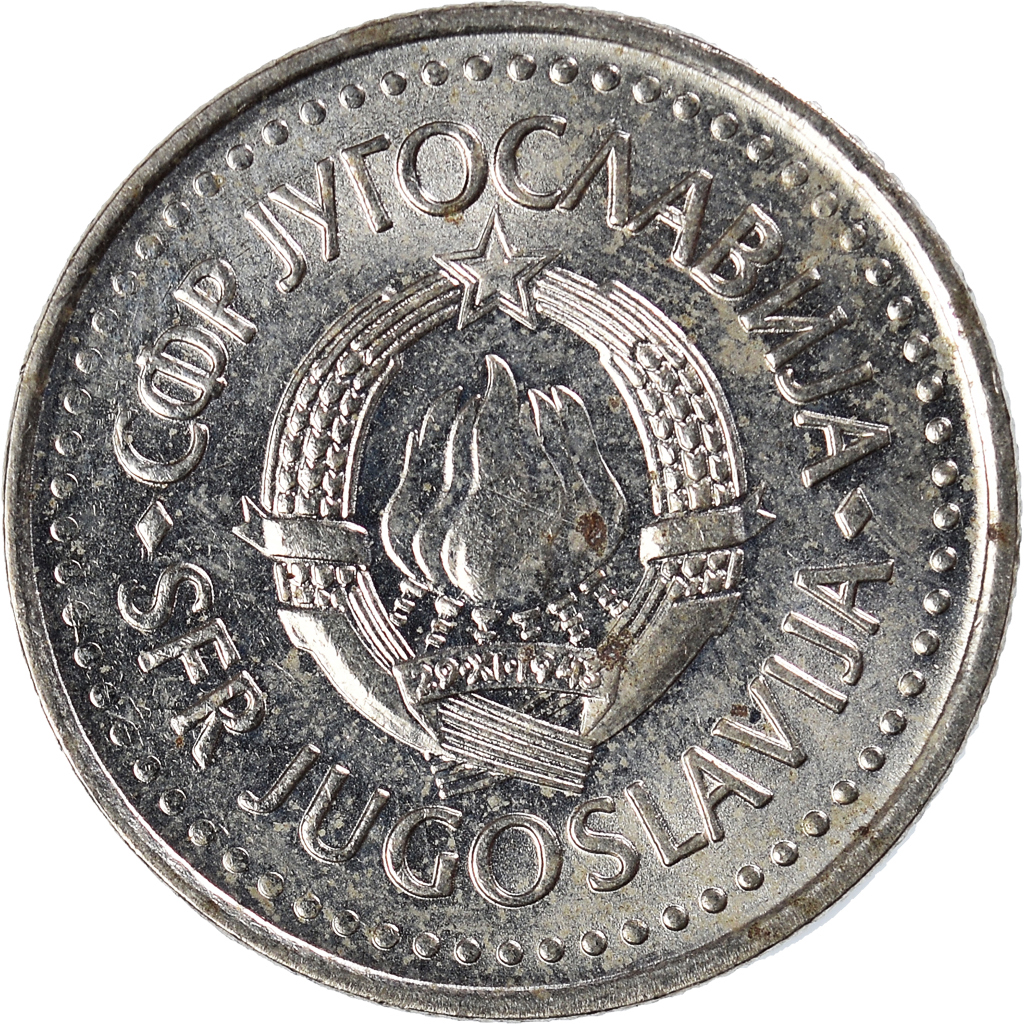 Moneda, Yugoslavia, 10 Dinara, 1987