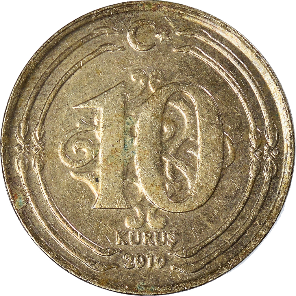 Moneda, Turquía, 10 Kurus, 2010