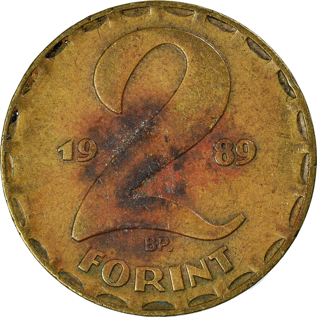 Moneda, Hungría, 2 Forint, 1989