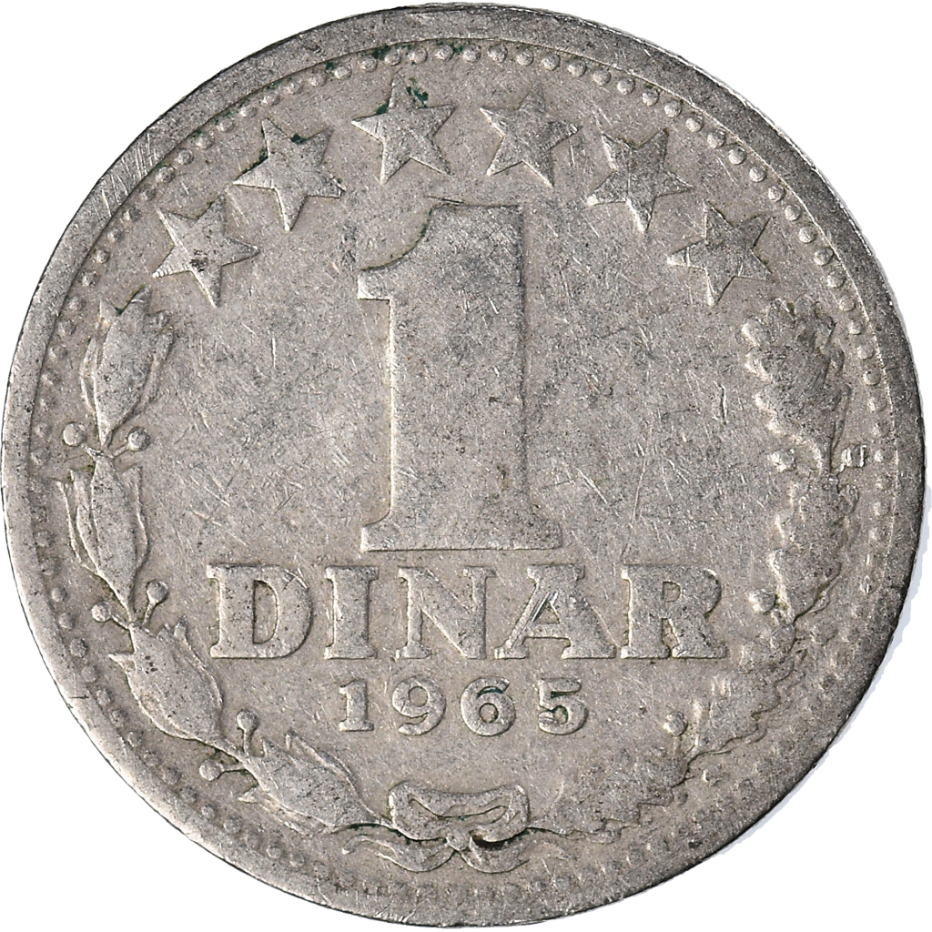 Moneda, Yugoslavia, Dinar, 1965