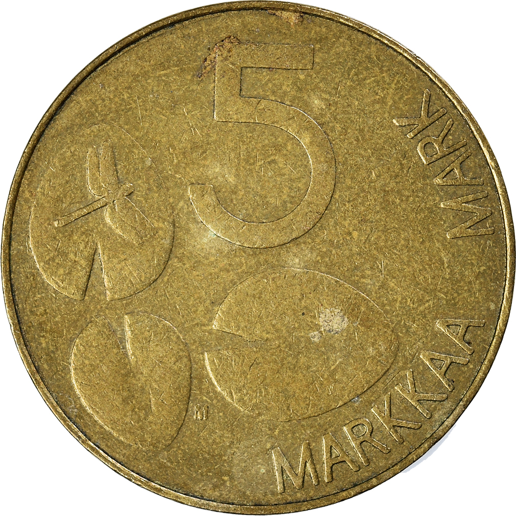Moneda, Finlandia, 5 Markkaa, 1994