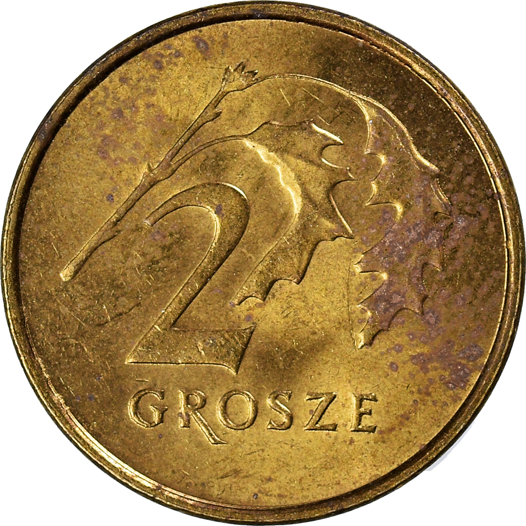 Moneda, Polonia, 2 Grosze, 2012
