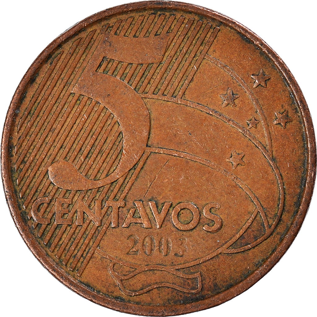 Moneda, Brasil, 5 Centavos, 2003