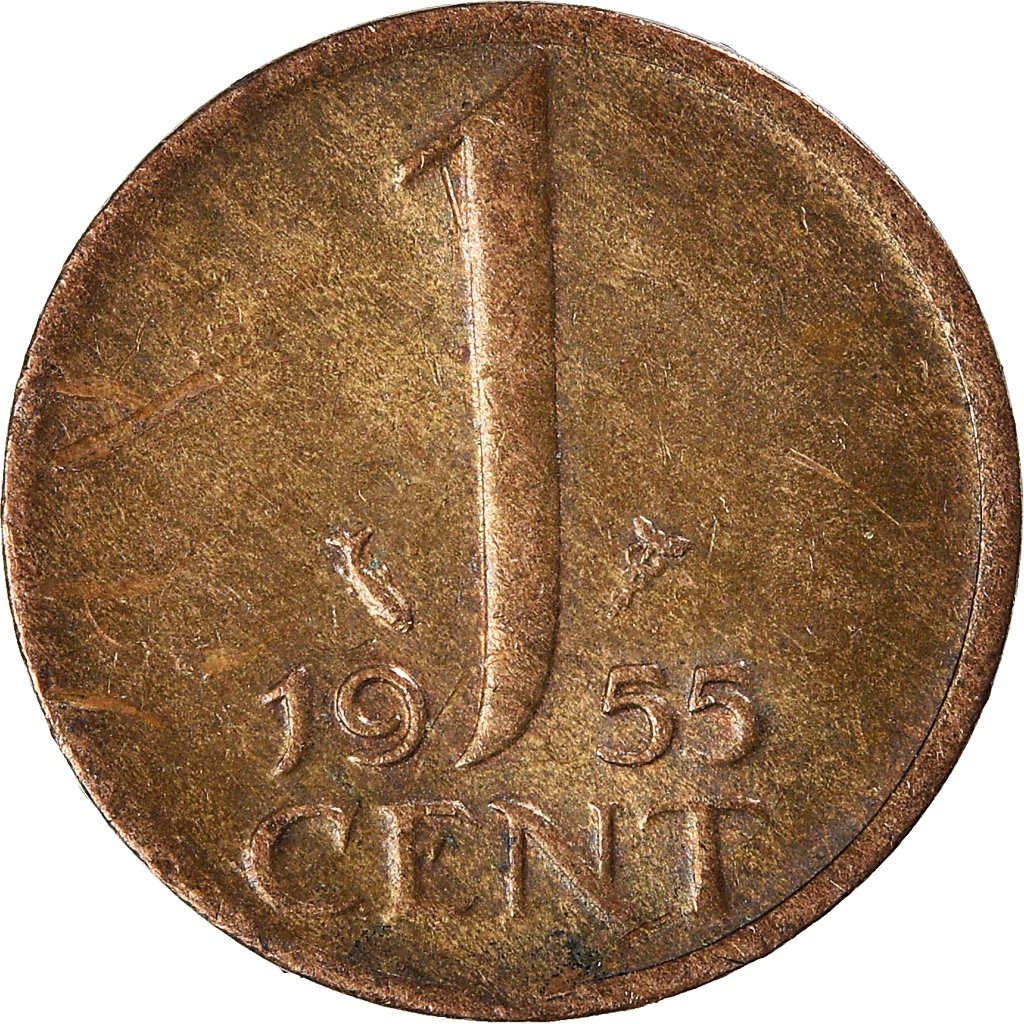 Moneda, Países Bajos, Cent, 1955