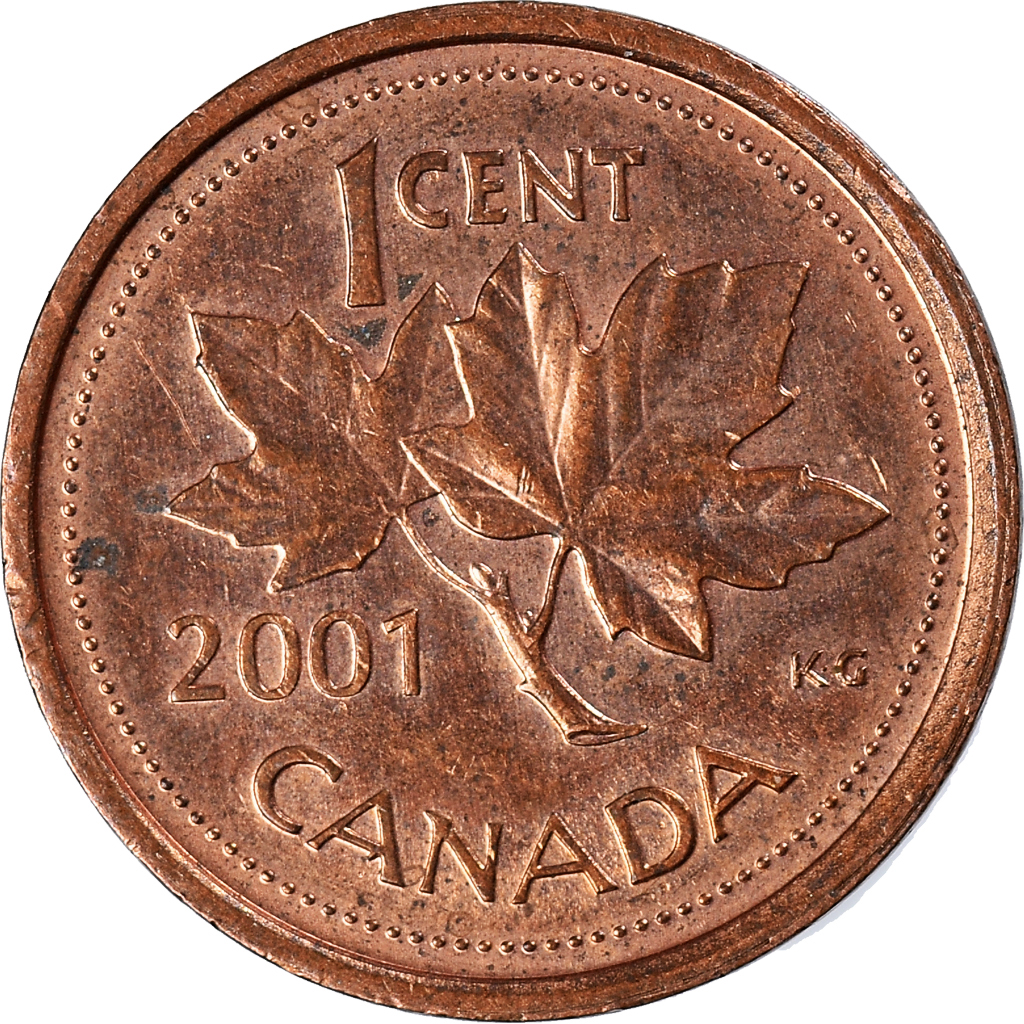 Moneda, Canadá, Cent, 2001