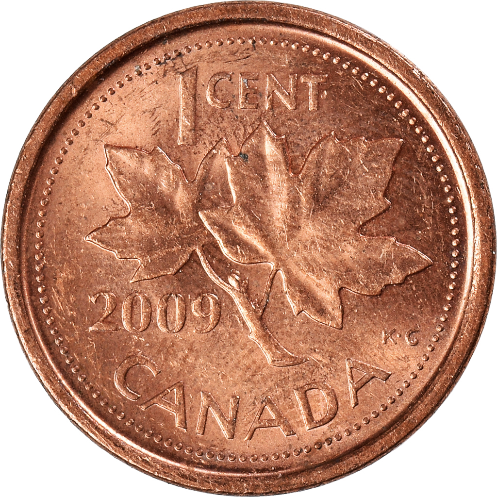 Moneda, Canadá, Cent, 2009