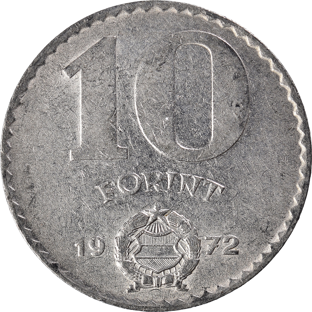 Moneda, Hungría, 10 Forint, 1972