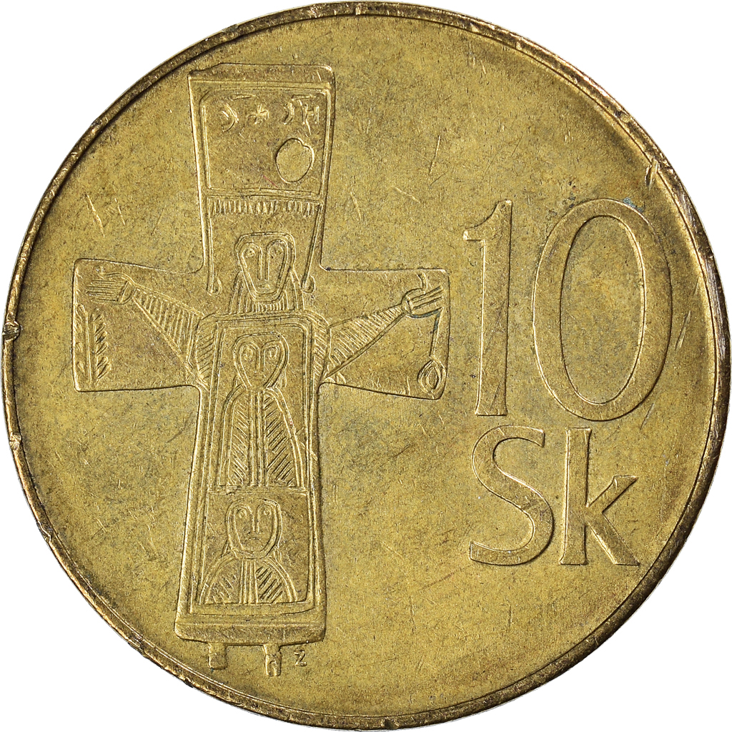 Moneda, Eslovaquia, 10 Koruna, 1993