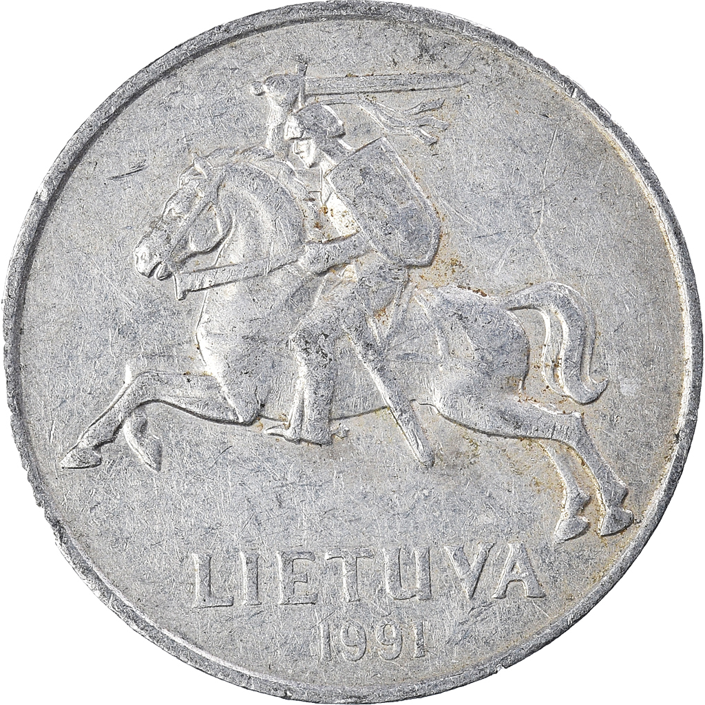 Moneda, Lituania, 5 Centai, 1991