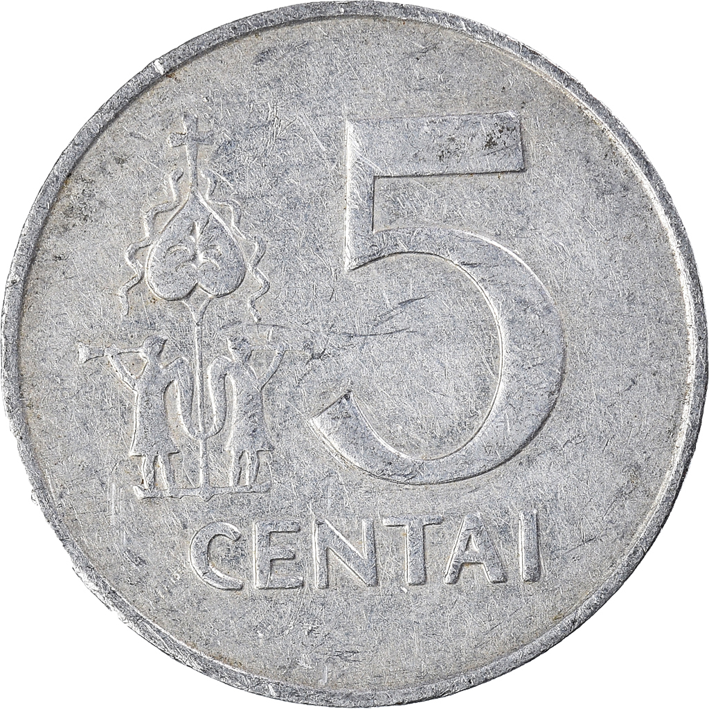 Moneda, Lituania, 5 Centai, 1991