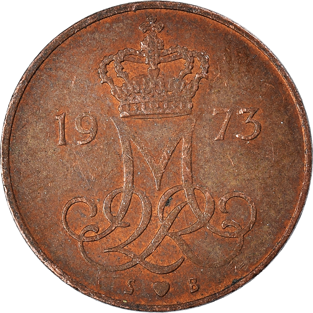 Moneda, Dinamarca, 5 Öre, 1973