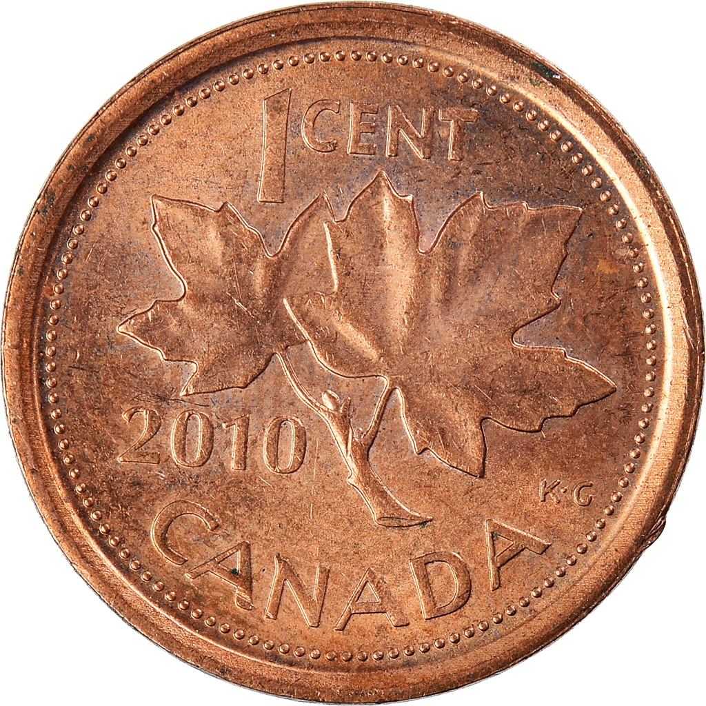 Moneda, Canadá, Cent, 2010