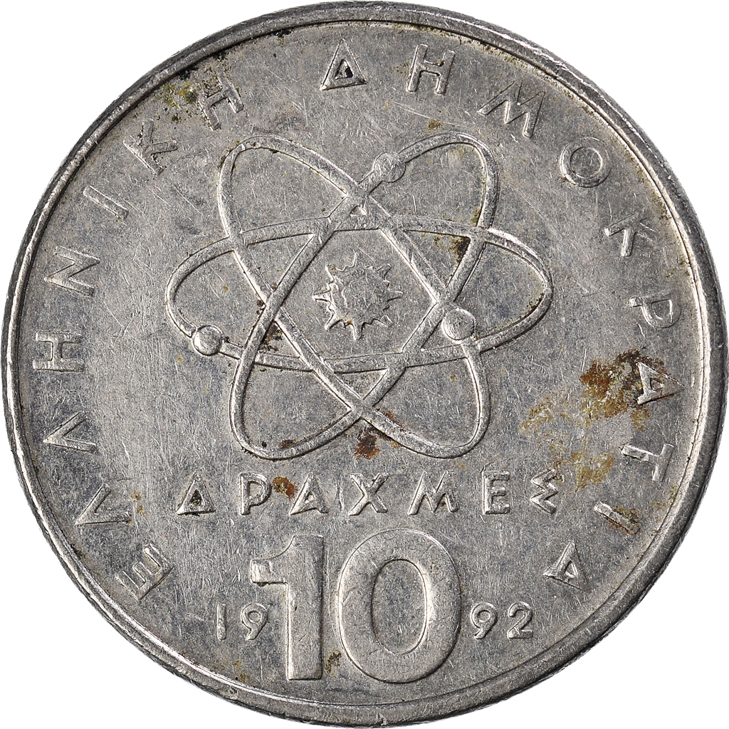 Moneda, Grecia, 10 Drachmes, 1992