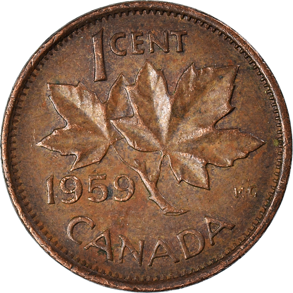 Moneda, Canadá, Cent, 1959