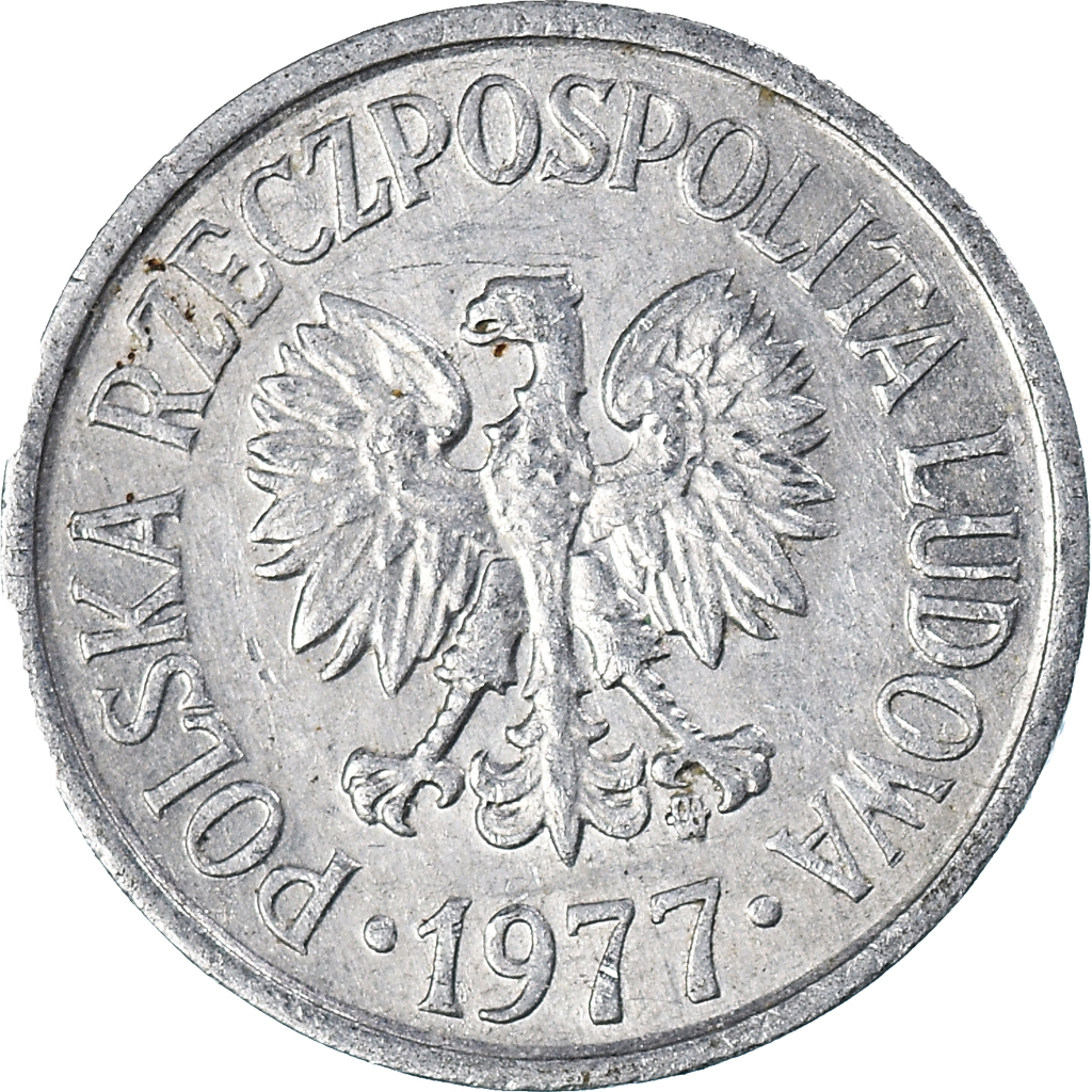 Moneda, Polonia, 20 Groszy, 1977