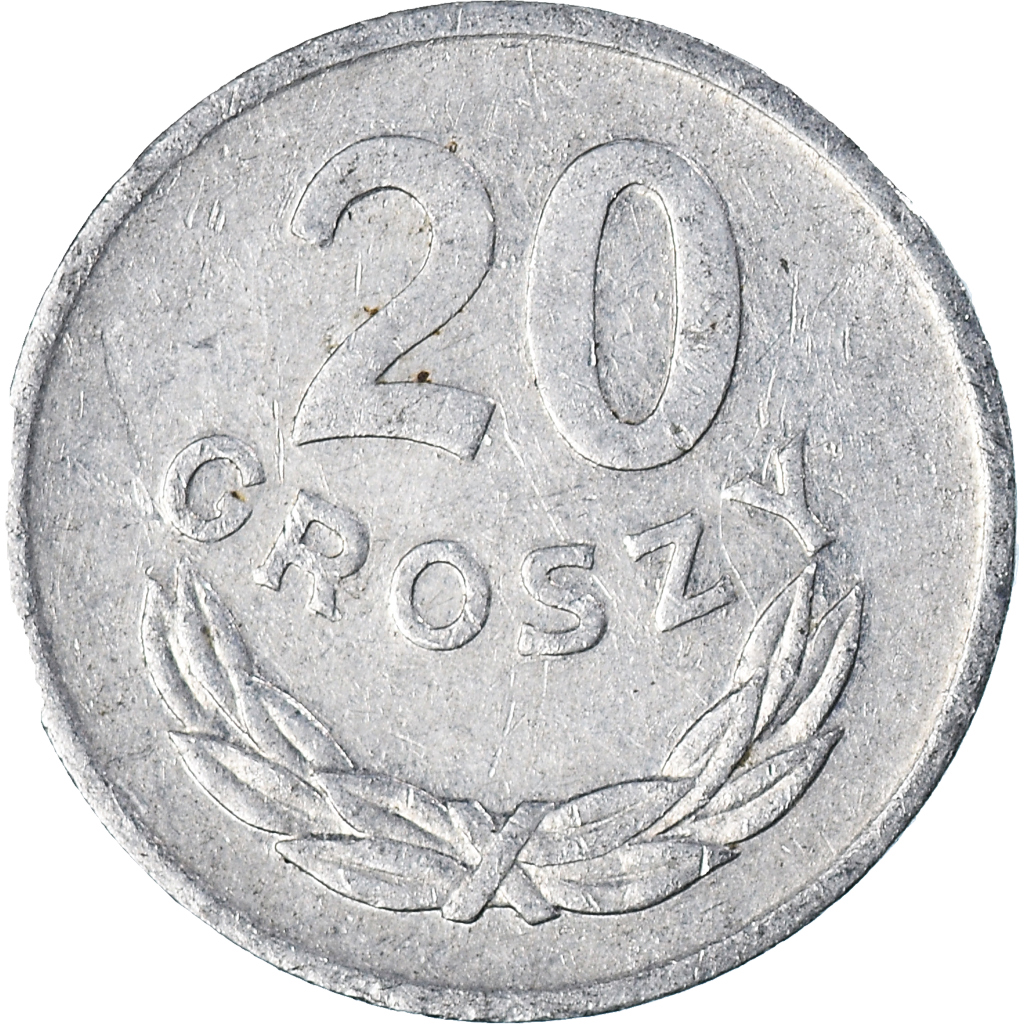 Moneda, Polonia, 20 Groszy, 1977