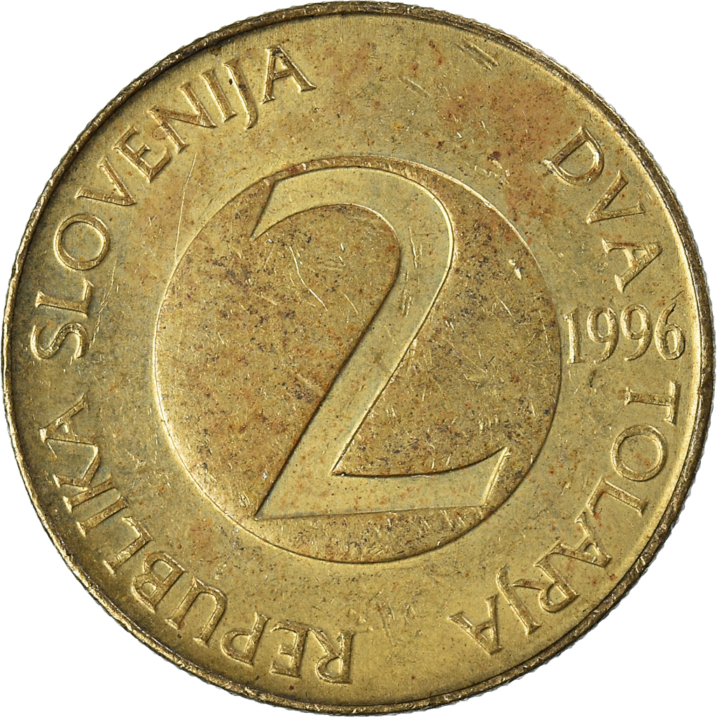 Moneda, Eslovenia, 2 Tolarja, 1996