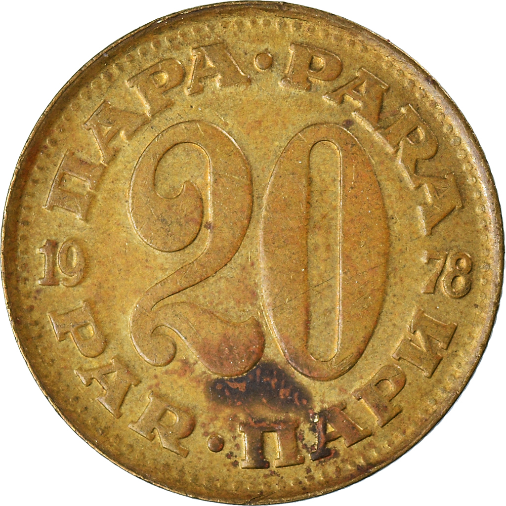 Moneda, Yugoslavia, 20 Para, 1978