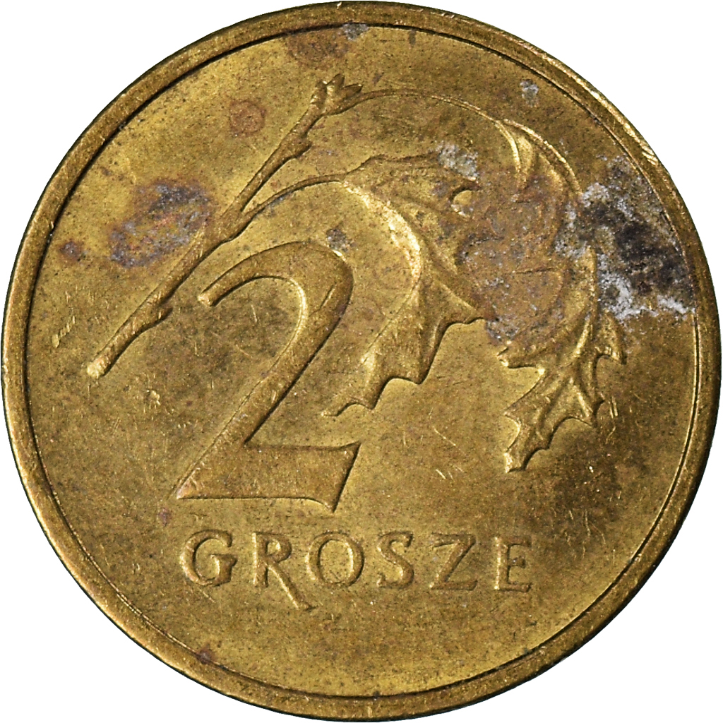 Moneda, Polonia, 2 Grosze, 2001