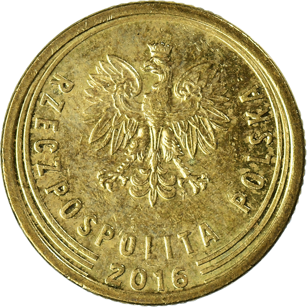 Moneda, Polonia, 5 Groszy, 2016