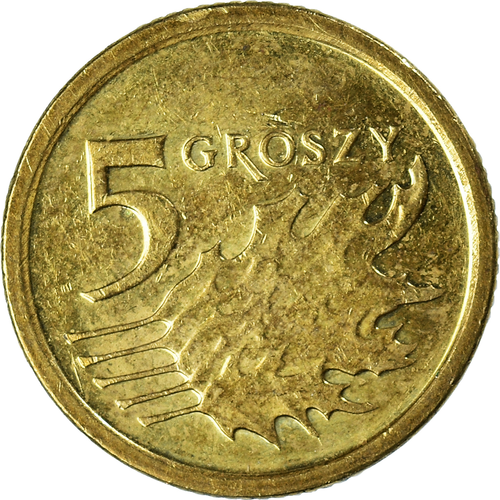 Moneda, Polonia, 5 Groszy, 2016