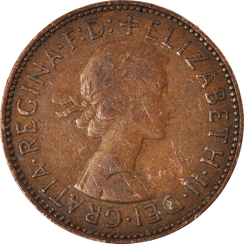 Moneda, Gran Bretaña, 1/2 Penny, 1959