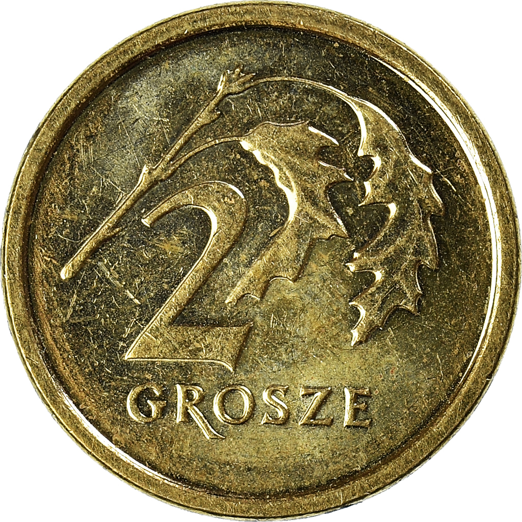 Moneda, Polonia, 2 Grosze, 2016