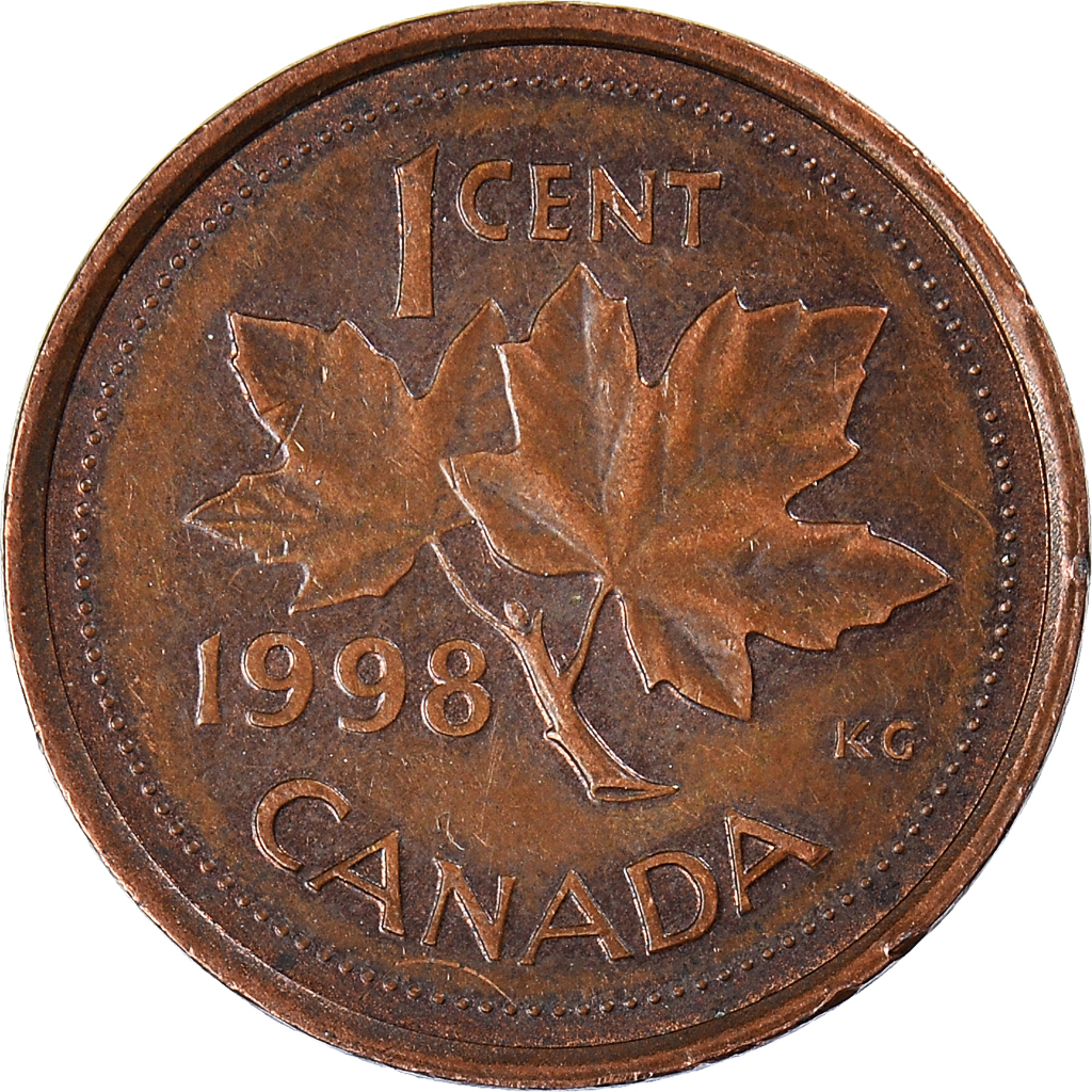 Moneda, Canadá, Cent, 1998
