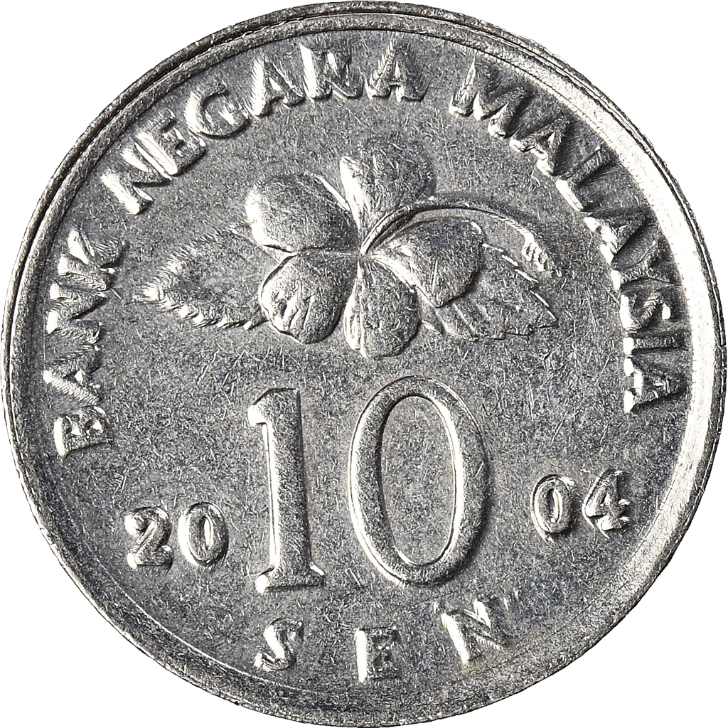 Moneda, Malasia, 10 Sen, 2004
