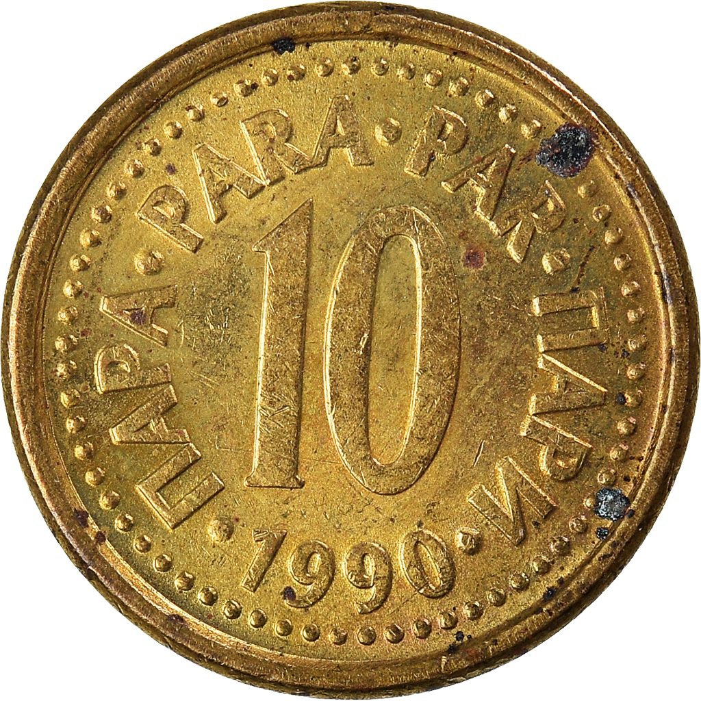 Moneda, Yugoslavia, 10 Para, 1990