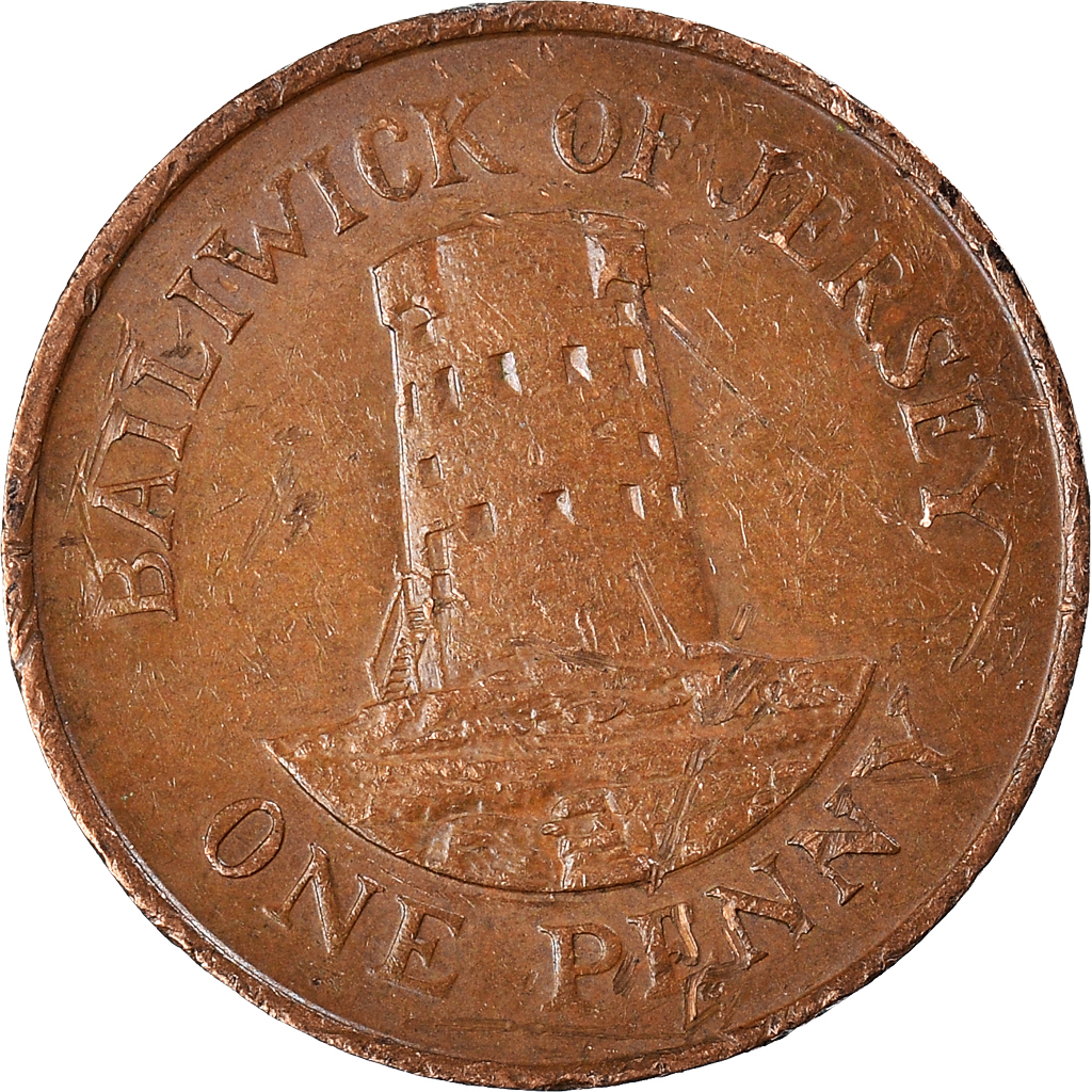 Coin, Jersey, Penny, 1985