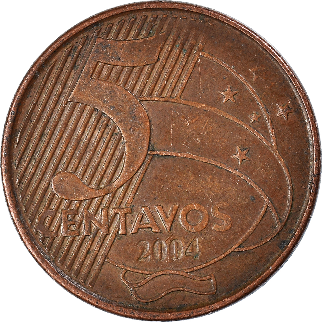 Moneda, Brasil, 5 Centavos, 2004