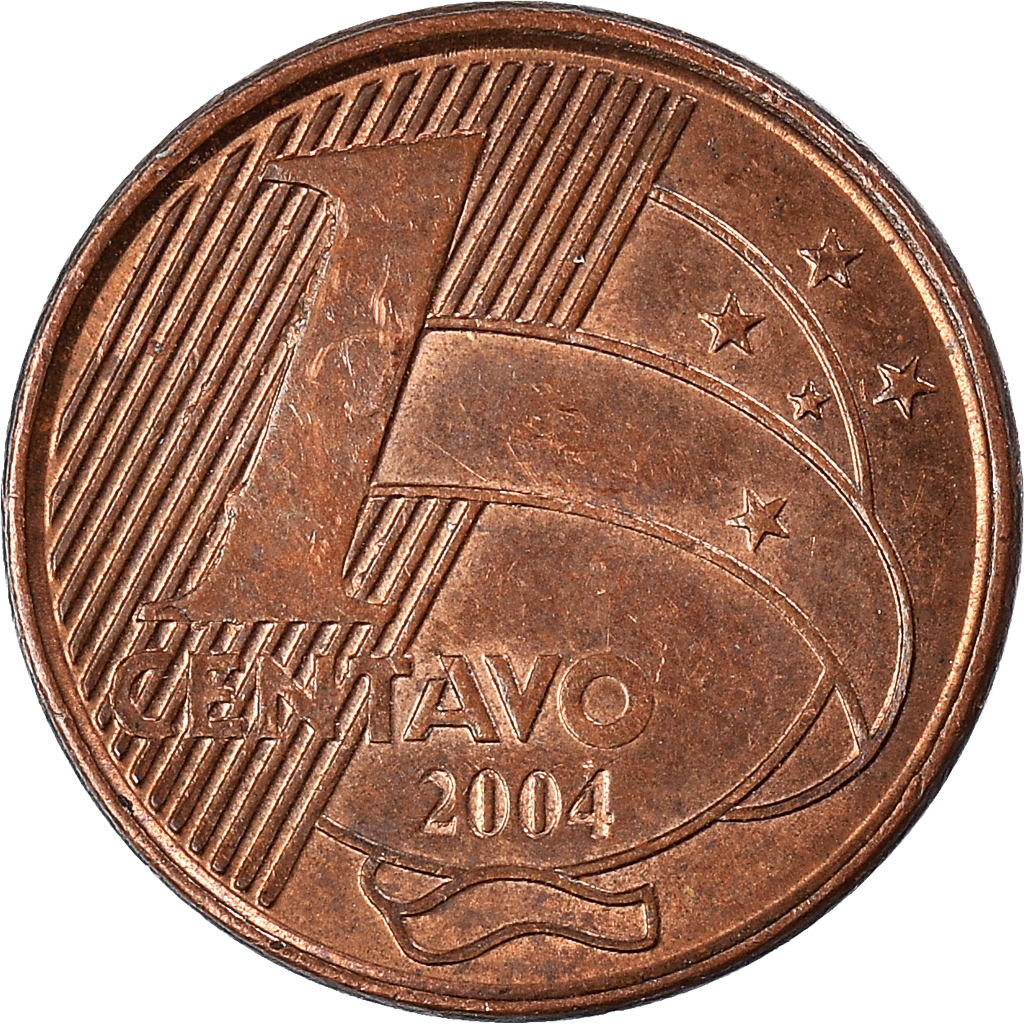 Moneda, Brasil, Centavo, 2004