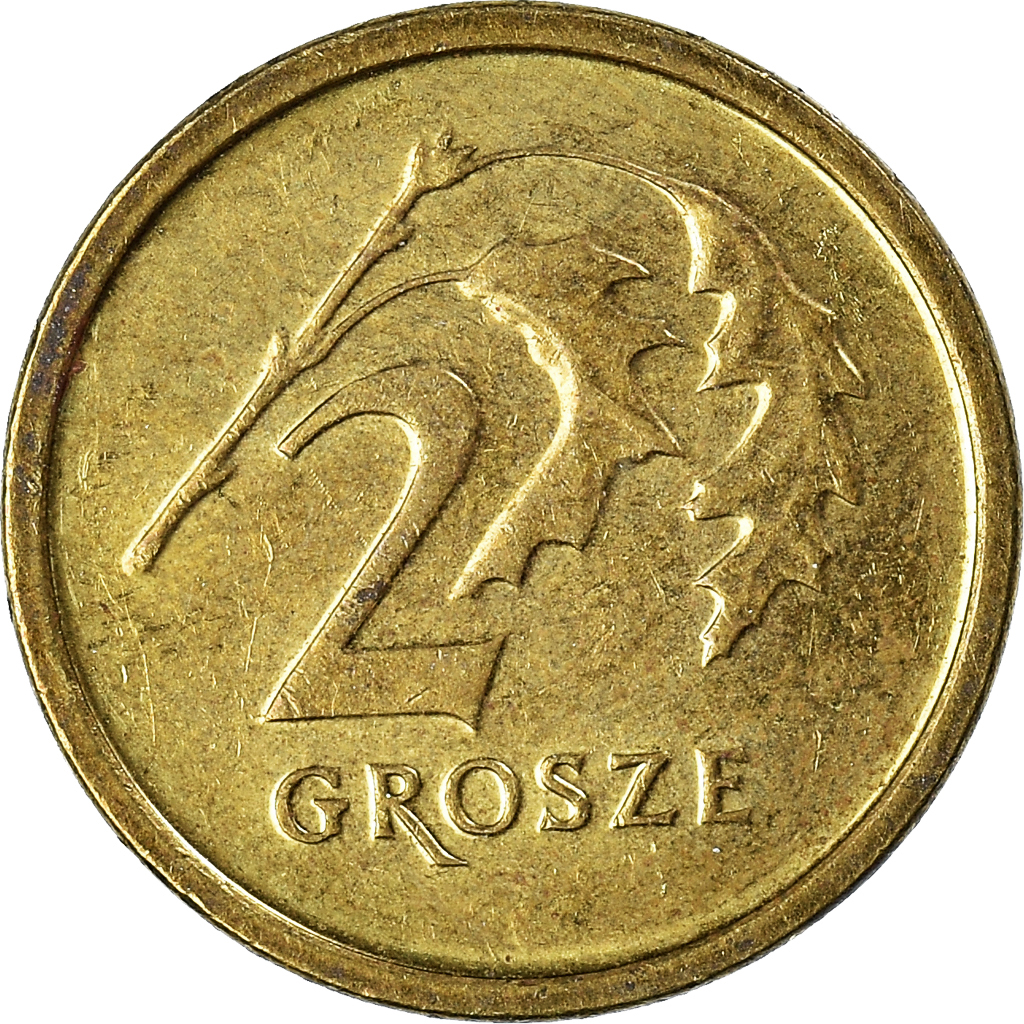 Moneda, Polonia, 2 Grosze, 2014