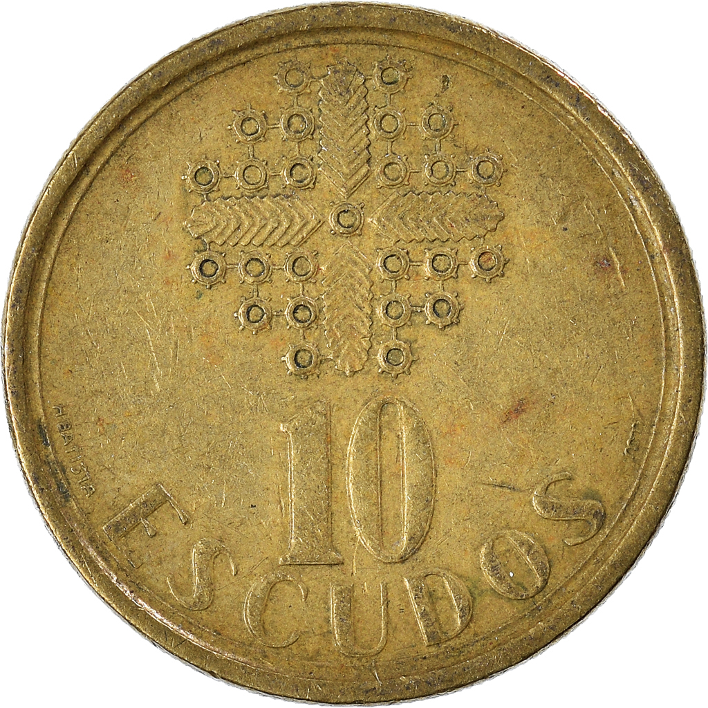 Moneda, Portugal, 10 Escudos, 1988