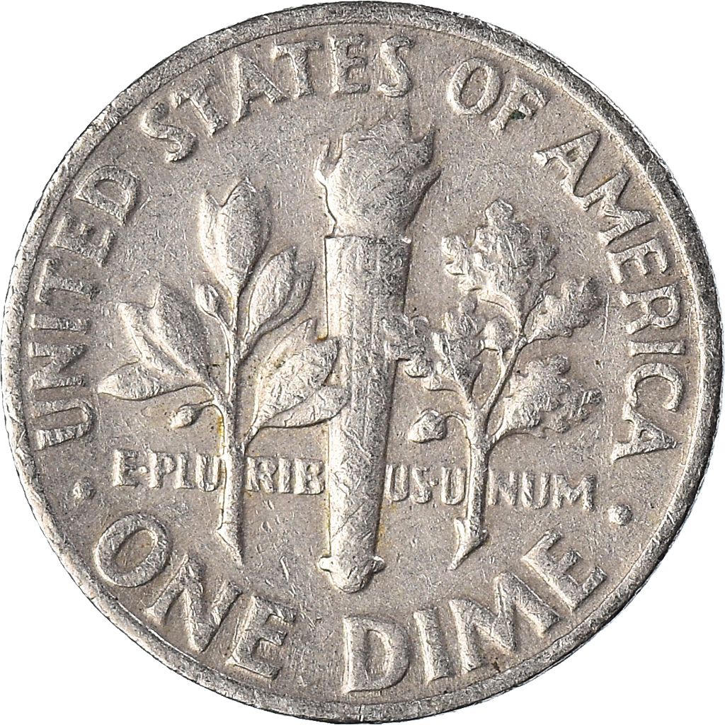 Moneda, Estados Unidos, Dime, 1970