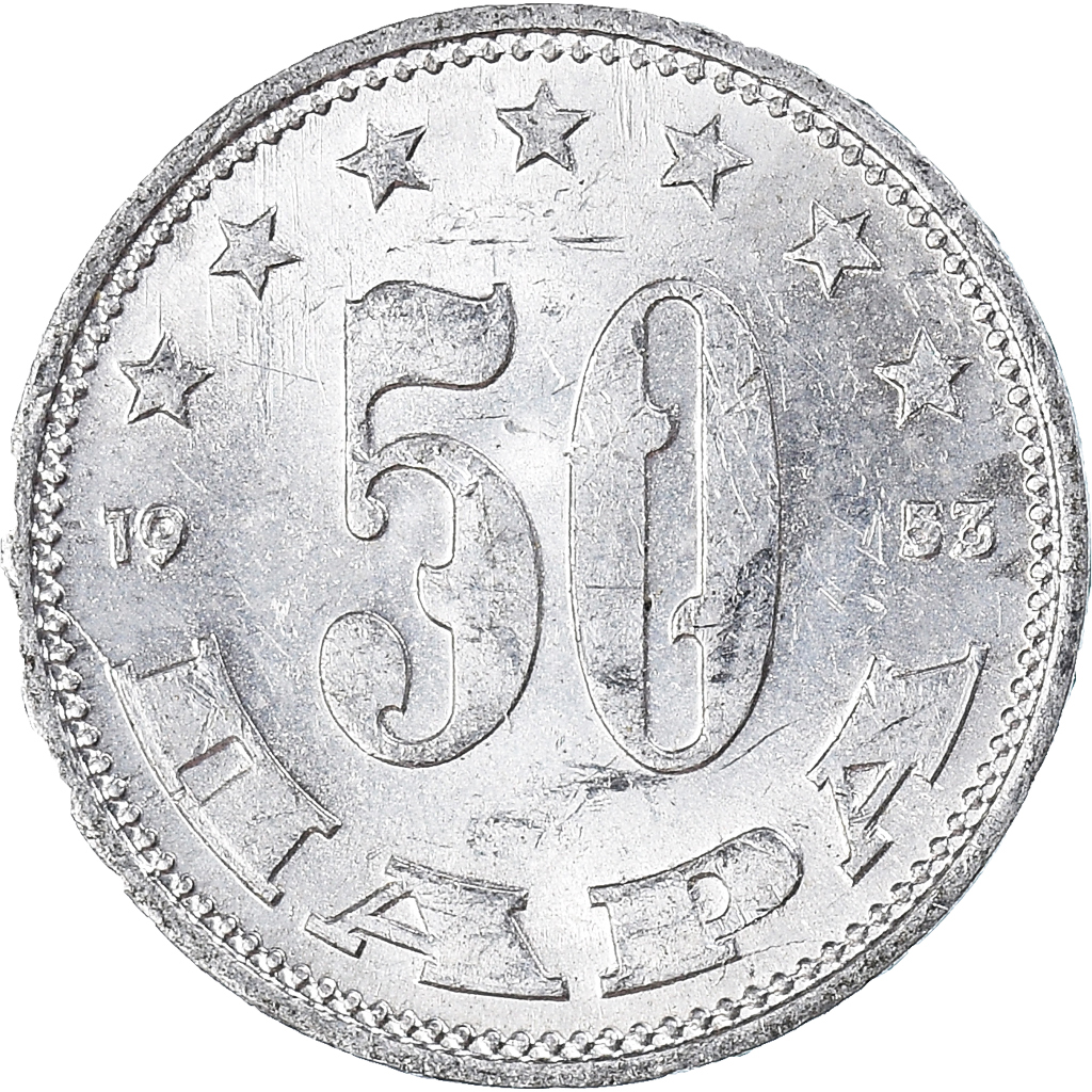 Moneda, Yugoslavia, 50 Para, 1953