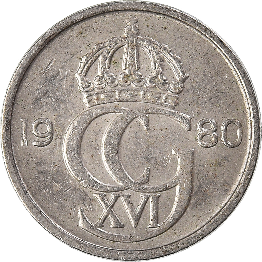Moneda, Suecia, 10 Öre, 1980