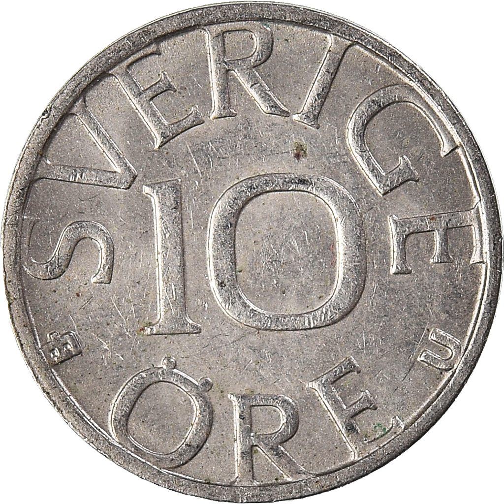 Moneda, Suecia, 10 Öre, 1980