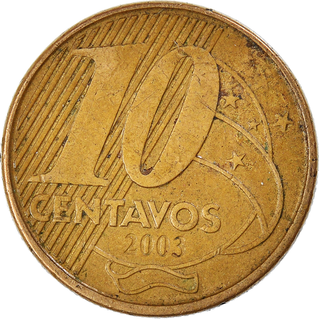 Moneda, Brasil, 10 Centavos, 2003