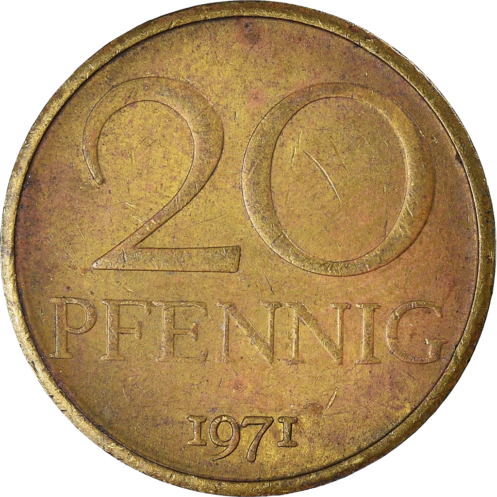 Coin, GERMAN-DEMOCRATIC REPUBLIC, 20 Pfennig, 1971