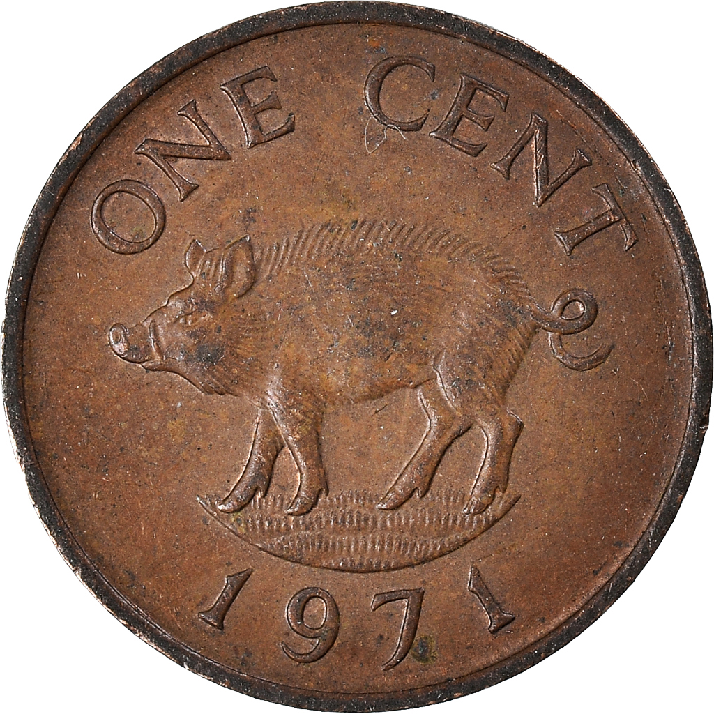 Moneda, Bermudas, Cent, 1971