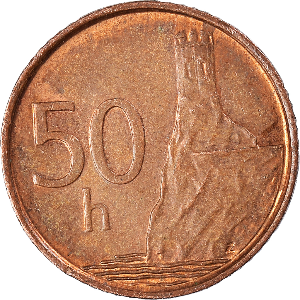 Moneda, Eslovaquia, 50 Halierov, 2001